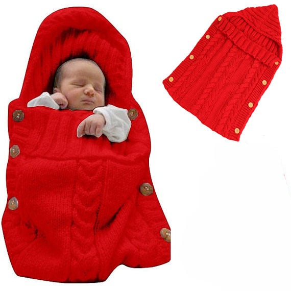 LittleMaylah™ Newborn Knit Sleeping Bag Clothes Infant Baby Pure Color Hold Blanket
