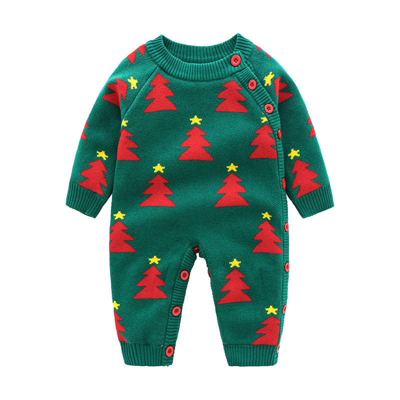 LittleMaylah™ Christmas Newborn Baby Crawling Outfit