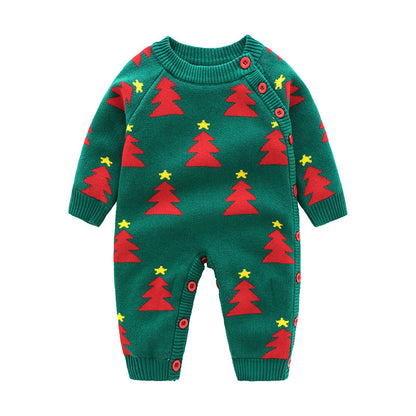 LittleMaylah™ Christmas Newborn Baby Crawling Outfit