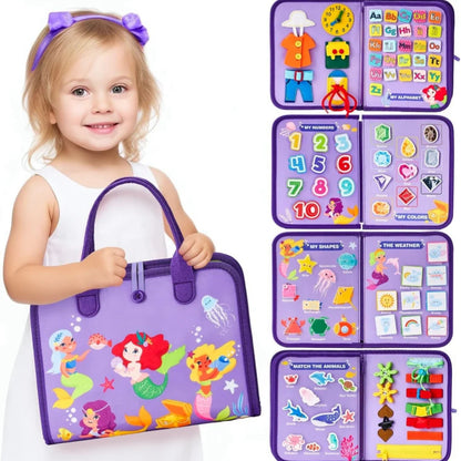 LittleMaylah™  Children's Busy Board Dressing And Buttoning Learning Baby Early Education Preschool Sensory Learning Toy