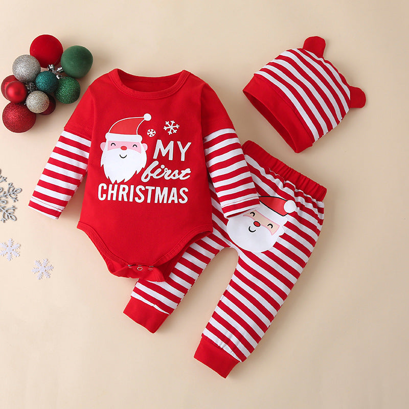 LittleMaylah™ Christmas Baby 3-Piece Outfit Set
