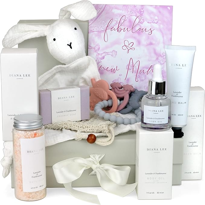 LittleMaylah™ New Mum-to-Be Pamper Hamper – 9-Piece Luxury Baby Shower Gift Set & Self-Care Spa Package