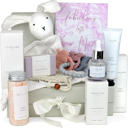 LittleMaylah™ New Mum-to-Be Pamper Hamper – 9-Piece Luxury Baby Shower Gift Set & Self-Care Spa Package