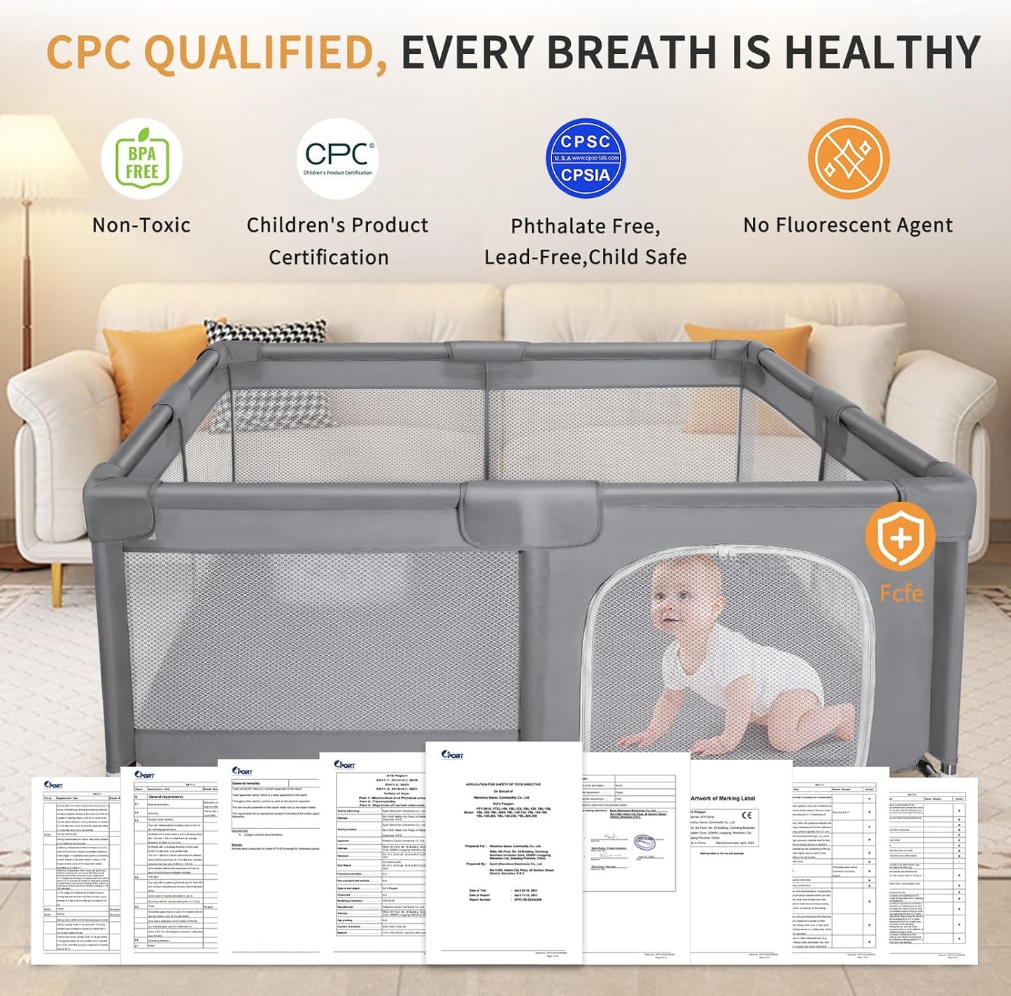 Foldable Baby Playpen – Safe, Spacious & Stylish Playtime