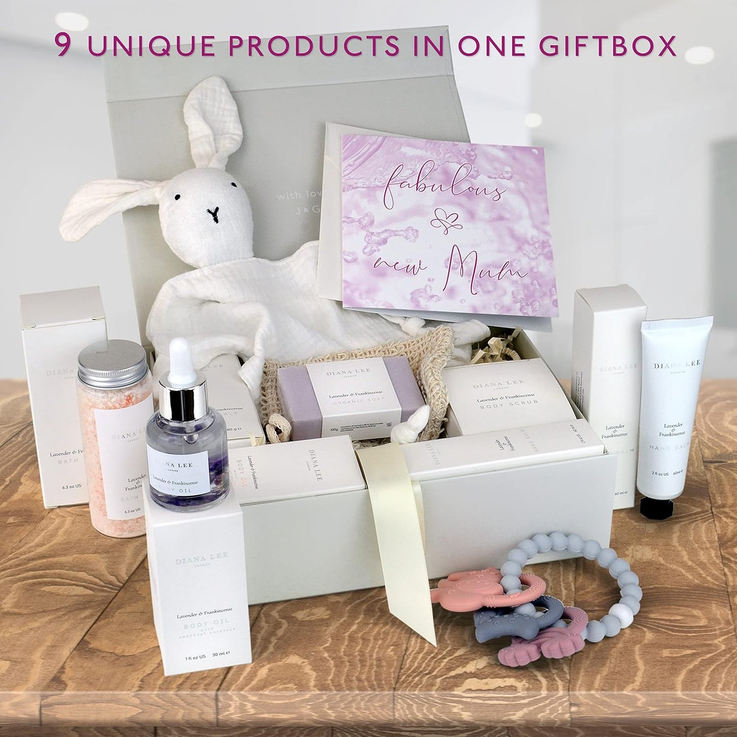 LittleMaylah™ New Mum-to-Be Pamper Hamper – 9-Piece Luxury Baby Shower Gift Set & Self-Care Spa Package