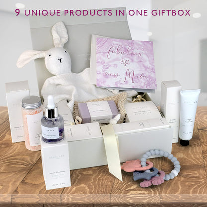 LittleMaylah™ New Mum-to-Be Pamper Hamper – 9-Piece Luxury Baby Shower Gift Set & Self-Care Spa Package