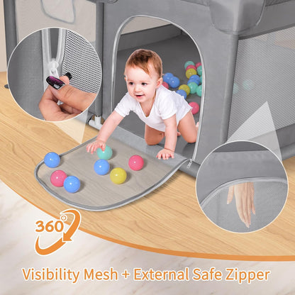 Foldable Baby Playpen – Safe, Spacious & Stylish Playtime