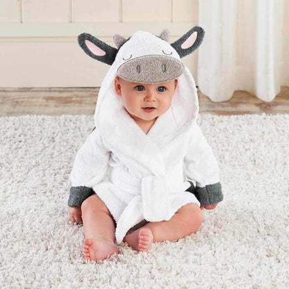 LittleMaylah™ Cartoon Cute Animal Modeling  Baby Bathrobes Cotton Children's Bathrobes Baby Hooded