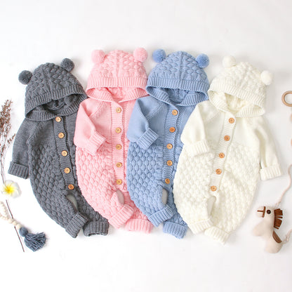 Bébé Hooded knitted jumpsuit