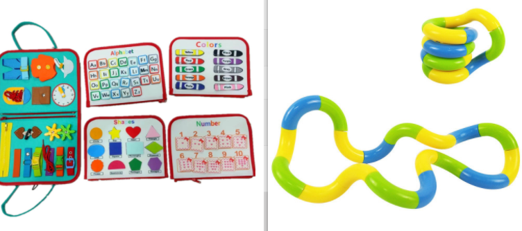 LittleMaylah™  Children's Busy Board Dressing And Buttoning Learning Baby Early Education Preschool Sensory Learning Toy