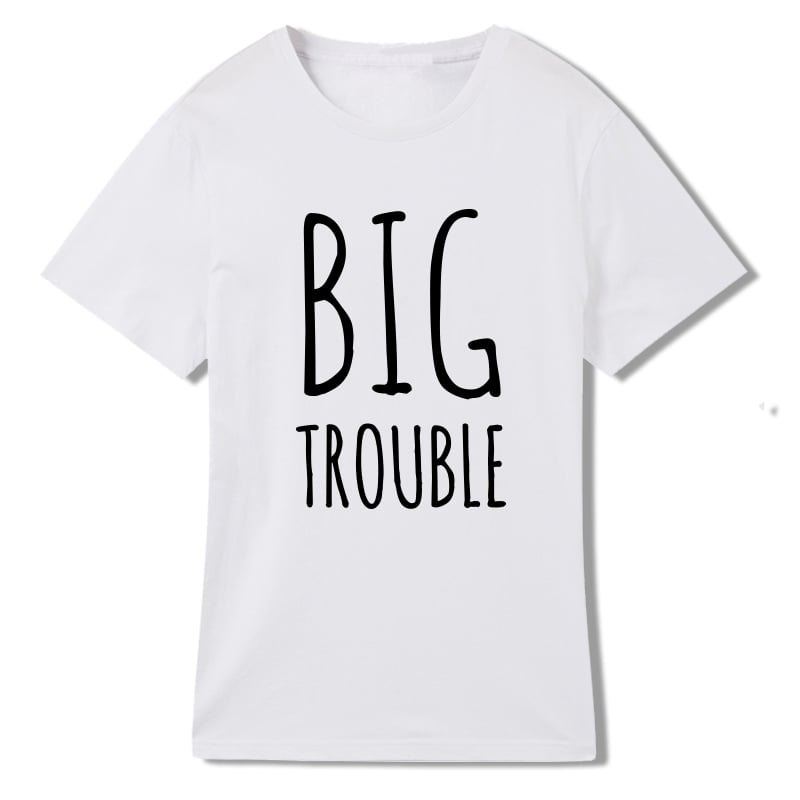 Big Trouble Little Trouble Cartoon Character Father And Son T-shirt Parent-child Outfit Top