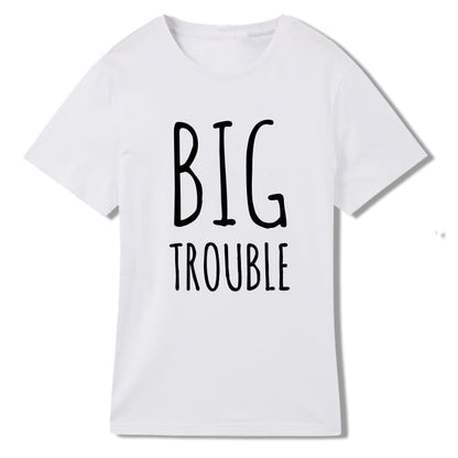 Big Trouble Little Trouble Cartoon Character Father And Son T-shirt Parent-child Outfit Top