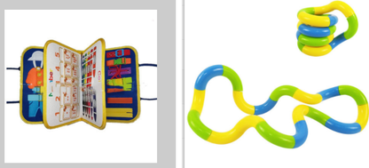 LittleMaylah™  Children's Busy Board Dressing And Buttoning Learning Baby Early Education Preschool Sensory Learning Toy