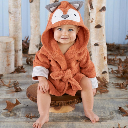 LittleMaylah™ Cartoon Cute Animal Modeling  Baby Bathrobes Cotton Children's Bathrobes Baby Hooded