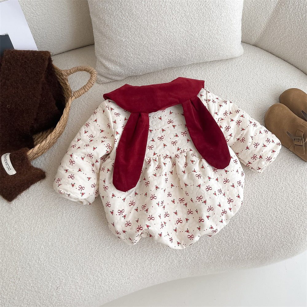 LittleMaylah™ Velvet Baby Bow Gown
