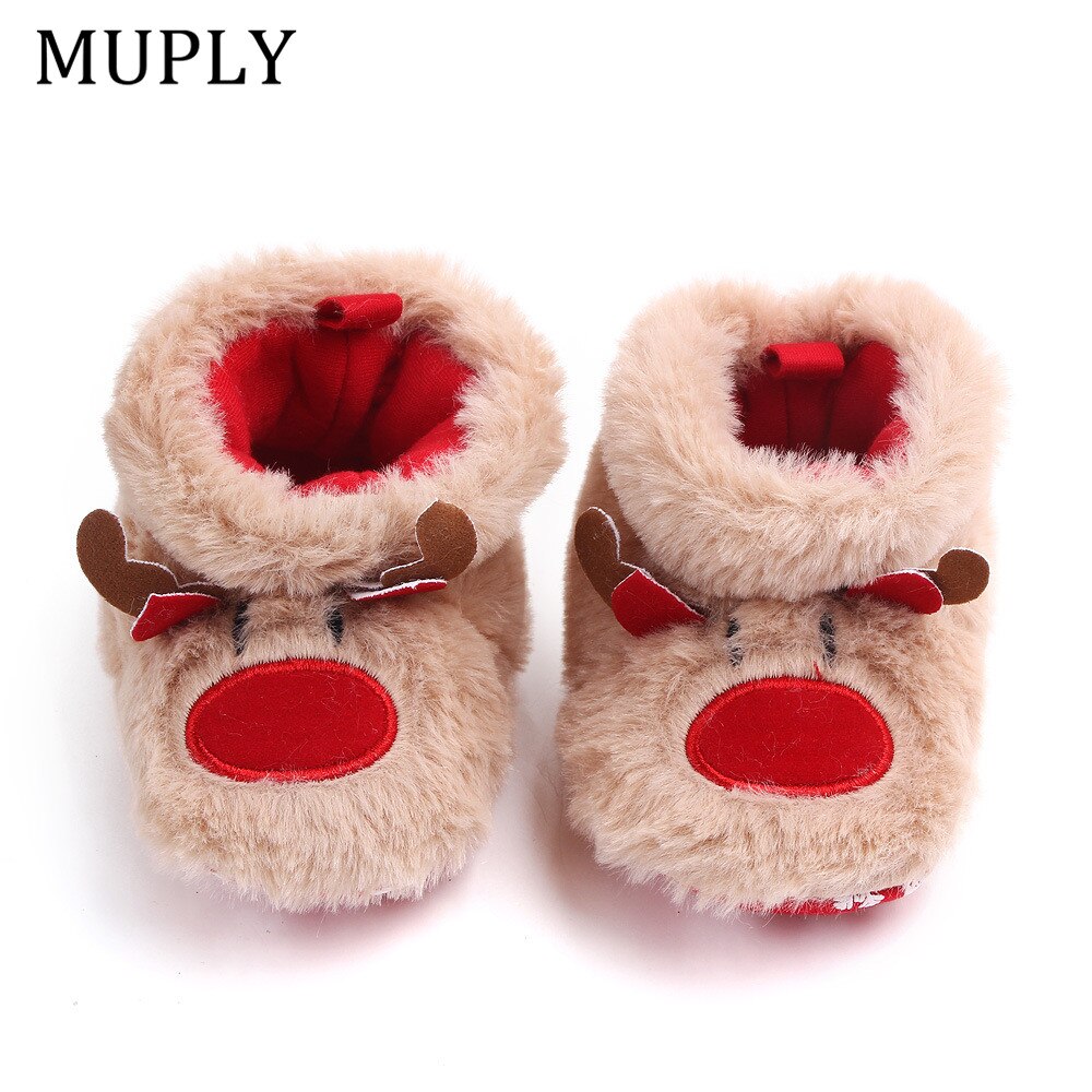 LittleMaylah™ Christmas Elk Baby Warm Shoes