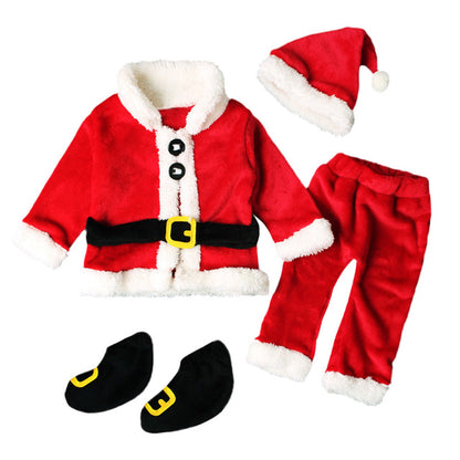 LittleMaylah™ Baby Santa Christmas 4PCS Outfit Set