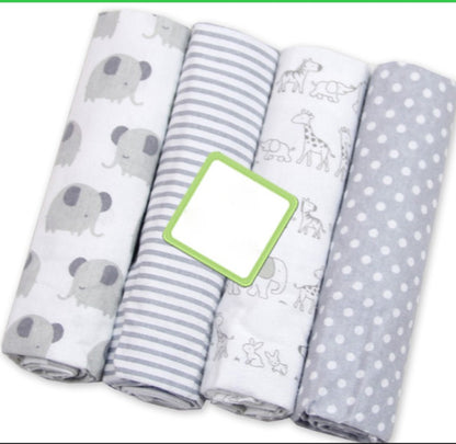 LittleMaylah™ 4-Piece Cotton Baby Swaddle Blanket