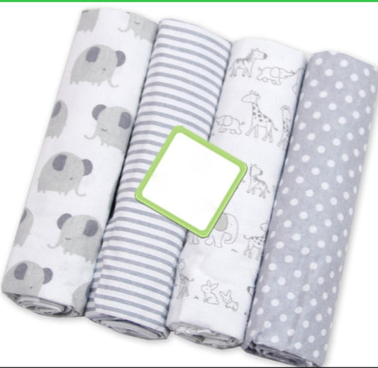 LittleMaylah™ 4-Piece Cotton Baby Swaddle Blanket
