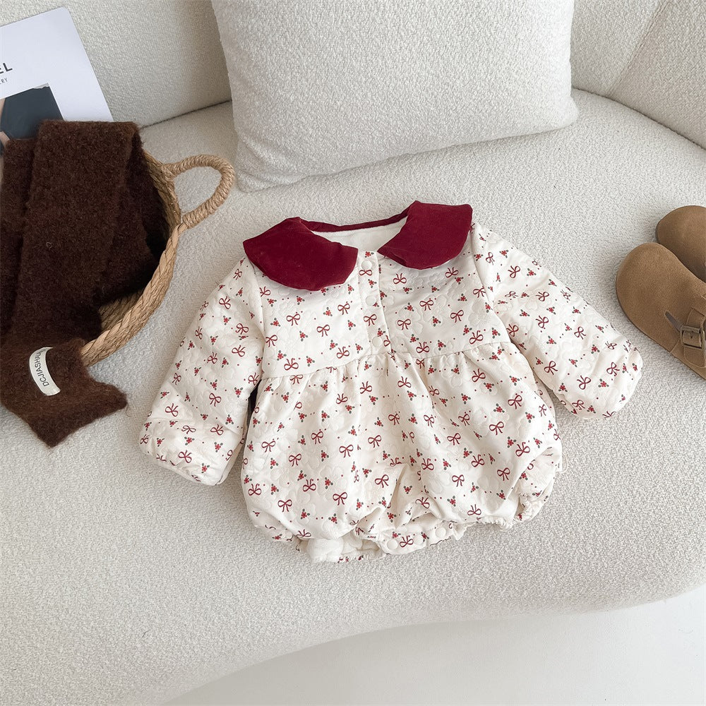 LittleMaylah™ Velvet Baby Bow Gown