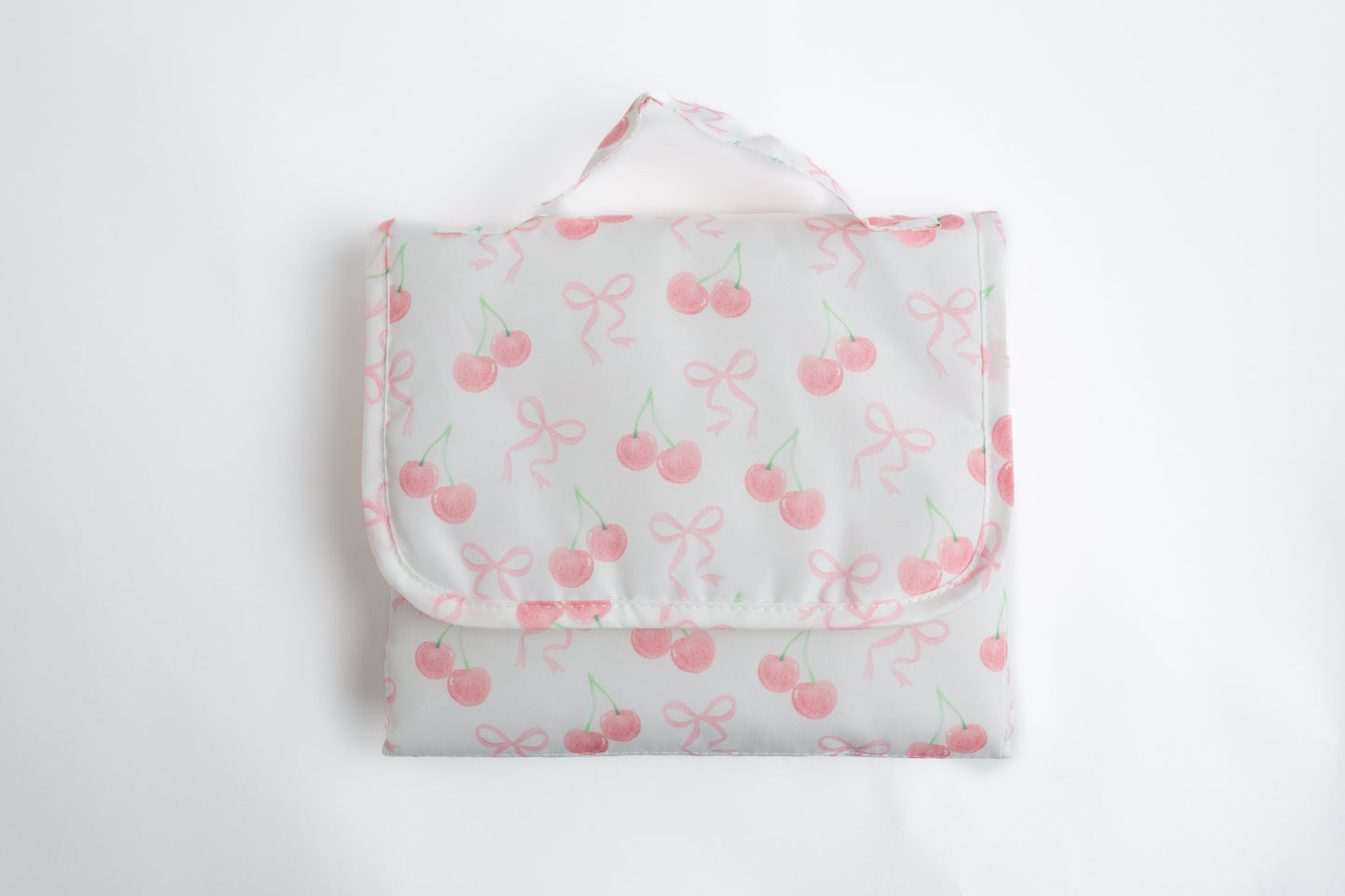 Baby Changing Mat - Bow Cherry