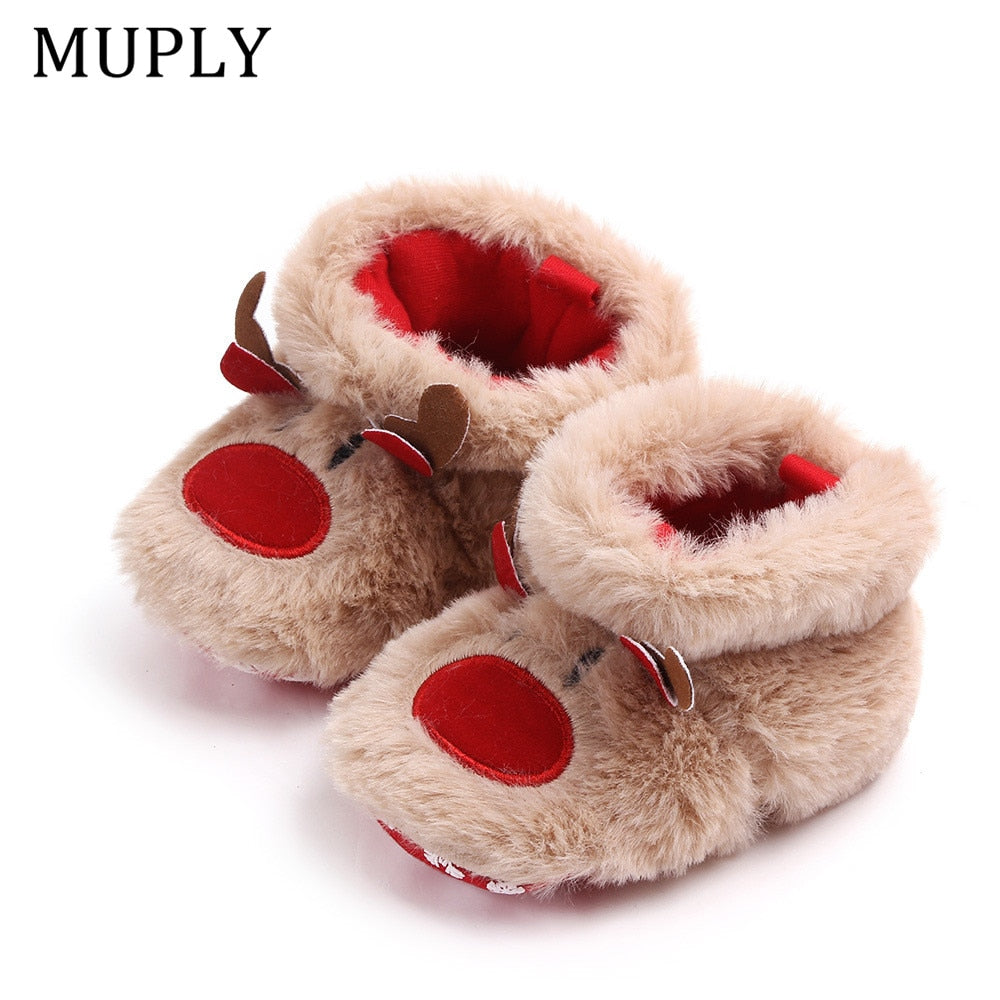LittleMaylah™ Christmas Elk Baby Warm Shoes