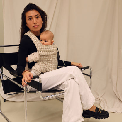 LitlleMaylah™ Baby carrier - Classic Beige Houndstooth