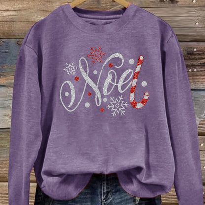 LittleMaylah™ Women’s Vintage Christmas Snowflake & Candy Cane Print