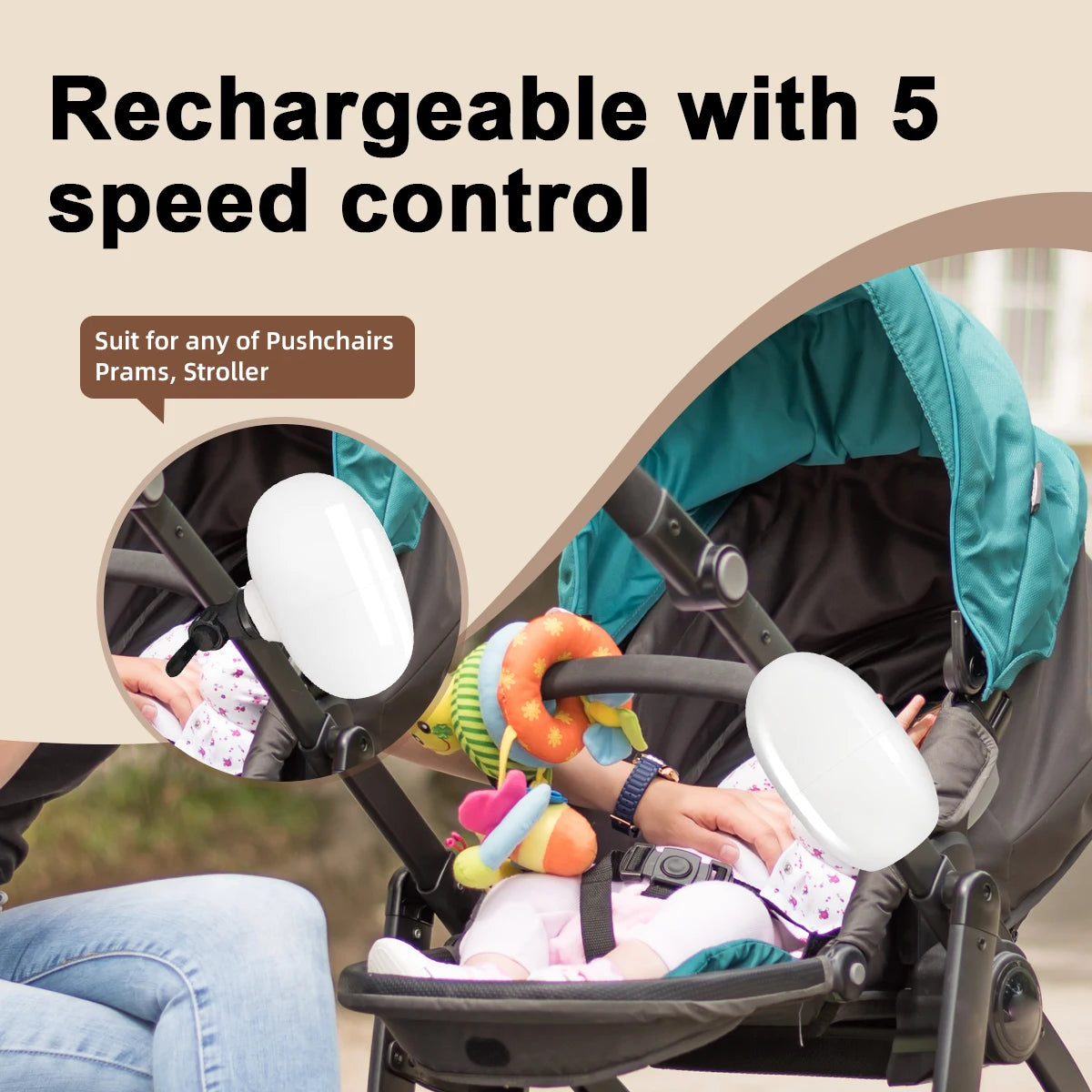 AutoSwing™ Baby Stroller – Rock, Soothe & Stroll