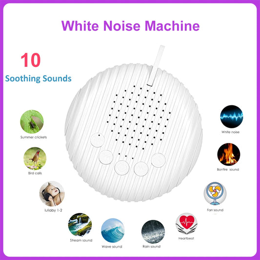 LittleMaylah™ White Noise Baby Sleep Machine – Portable Soothing Sound Machine with USB Rechargeable Battery