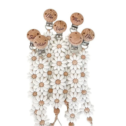 LittleMaylah™ Silicone Pacifier Clip Soft Flower
