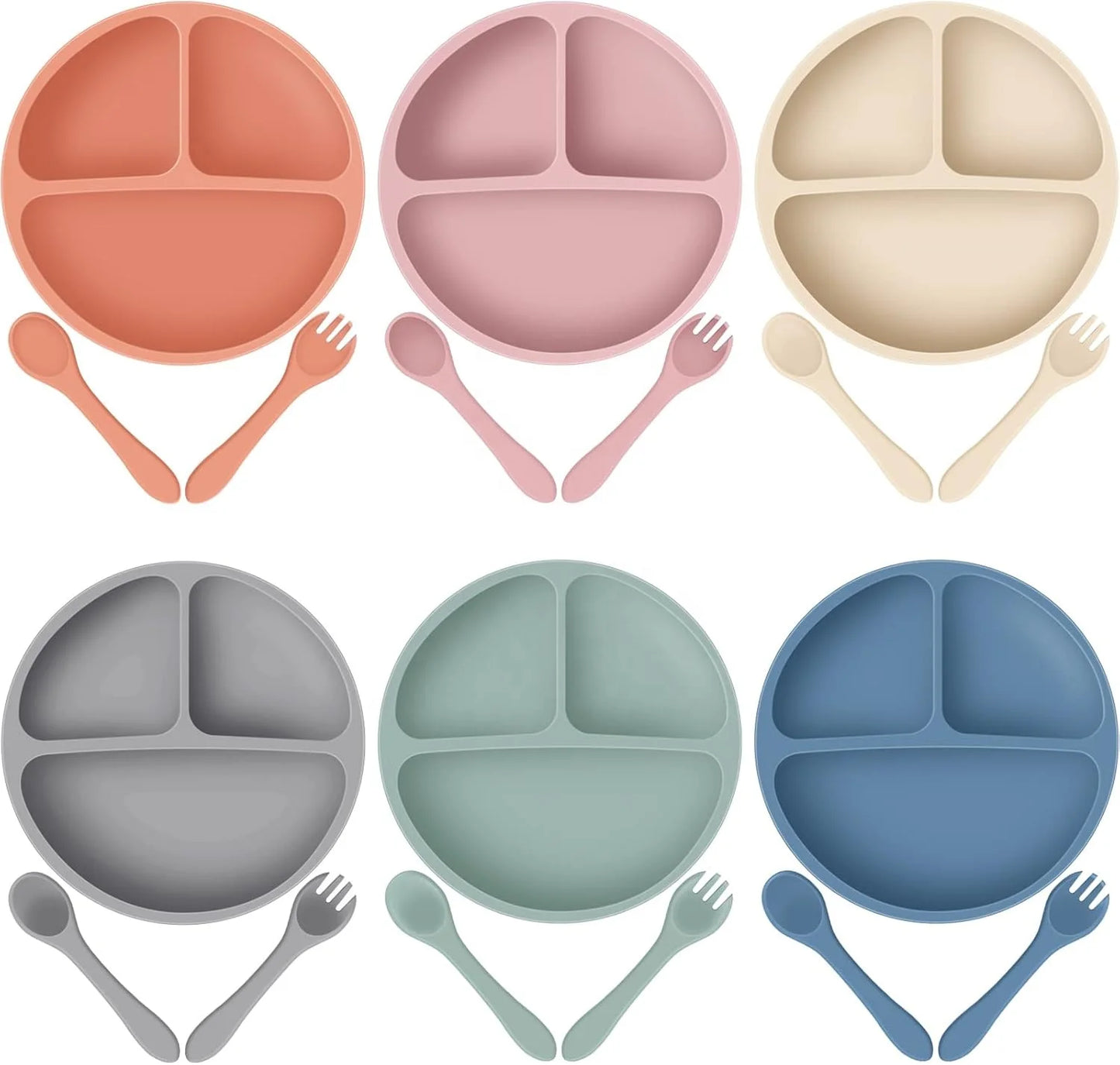 LittleMaylah™ Square Suction Silicone Baby Feeding Plate – Safe, Easy, Joyful Mealtime