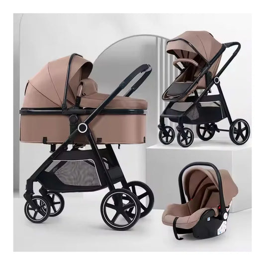 LittleMaylah™ 3-in-1 Baby Stroller & Car Seat Travel System – Luxury Kinderwagen Pram with Carriage