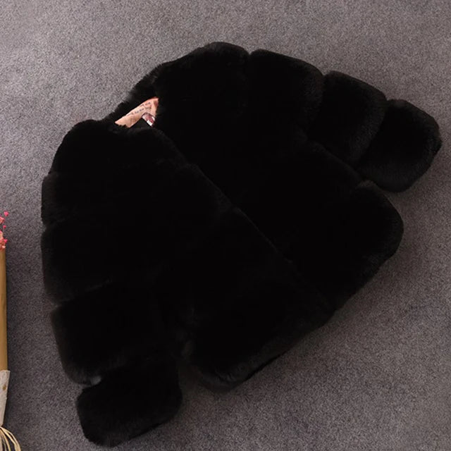 LittleMaylah™ Girls Faux Fur Winter Coat