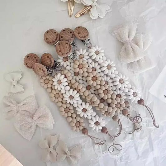 LittleMaylah™ Silicone Pacifier Clip Soft Flower