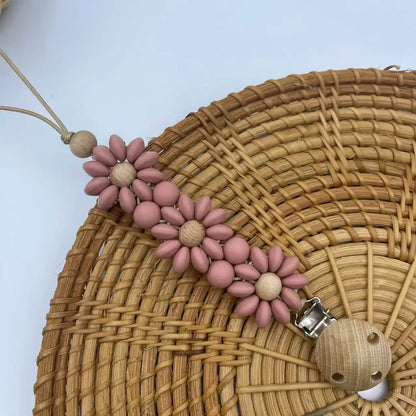 LittleMaylah™ Silicone Pacifier Clip Soft Flower