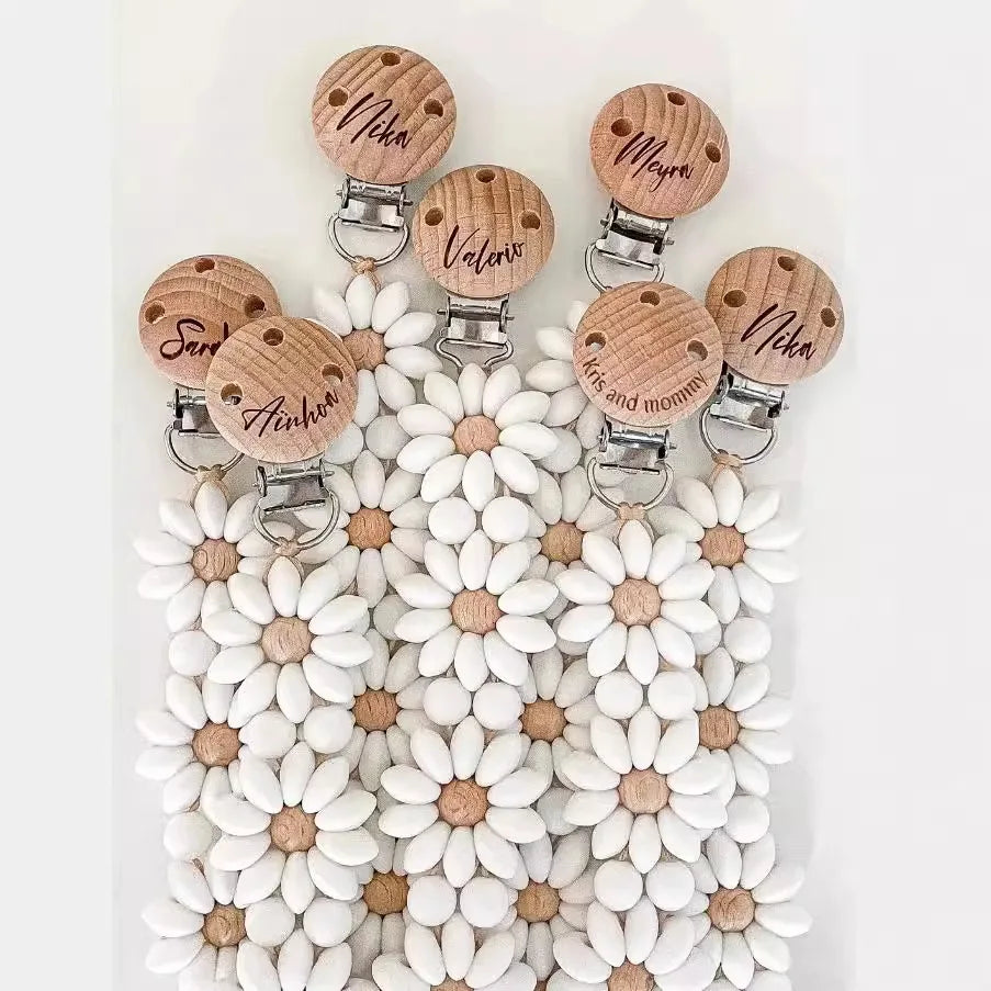 LittleMaylah™ Silicone Pacifier Clip Soft Flower