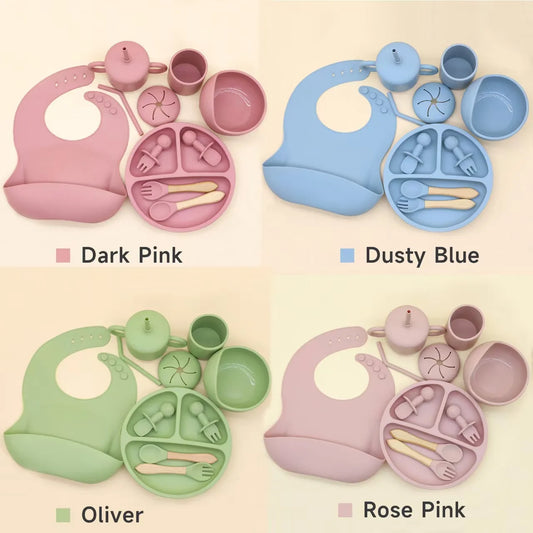 LittleMaylah™ Square Suction Silicone Baby Feeding Plate – Safe, Easy, Joyful Mealtime