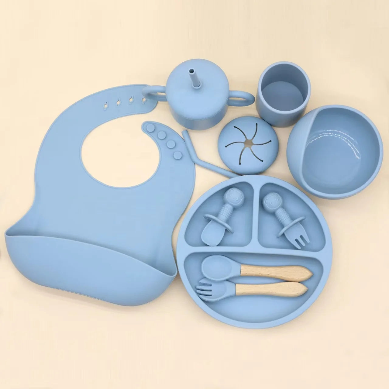 LittleMaylah™ Square Suction Silicone Baby Feeding Plate – Safe, Easy, Joyful Mealtime