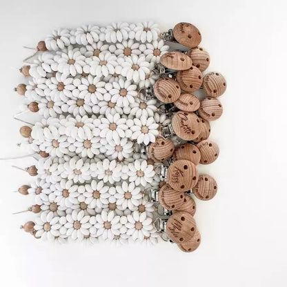 LittleMaylah™ Silicone Pacifier Clip Soft Flower