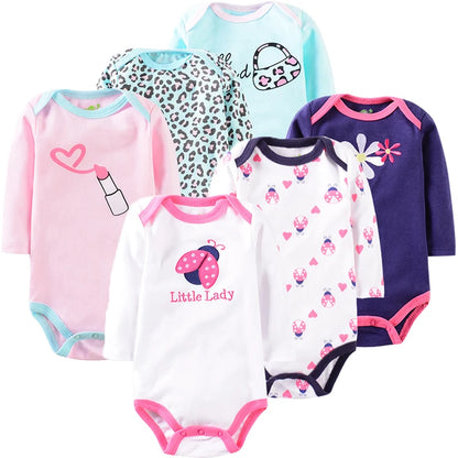 LittleMaylah™ 3-Piece Baby Jumpsuit Set – Long Sleeve Cotton Bodysuits for Newborns & Toddlers