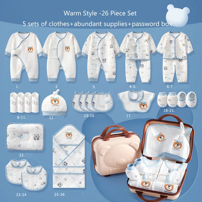 LittleMaylah™ Luxury Baby Clothing Gift Box Set – Pure Cotton 24/25/26-Piece Newborn Essentials