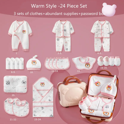 LittleMaylah™ Luxury Baby Clothing Gift Box Set – Pure Cotton 24/25/26-Piece Newborn Essentials
