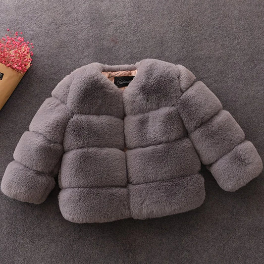 LittleMaylah™ Girls Faux Fur Winter Coat