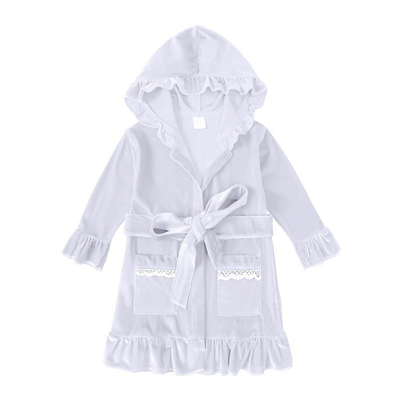 LittleMaylah™ Kids Gold Velvet Bathrobe