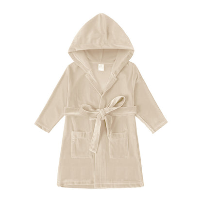 LittleMaylah™ Kids Gold Velvet Bathrobe