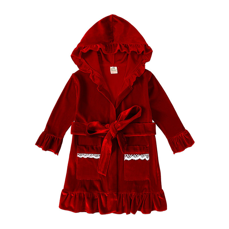 LittleMaylah™ Kids Gold Velvet Bathrobe