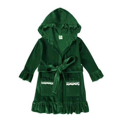 LittleMaylah™ Kids Gold Velvet Bathrobe