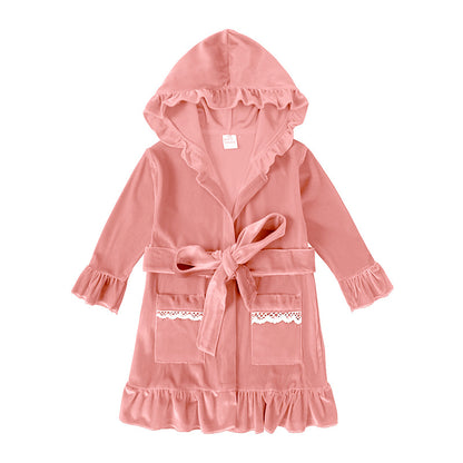 LittleMaylah™ Kids Gold Velvet Bathrobe