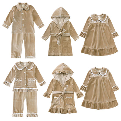 LittleMaylah™ Kids Gold Velvet Bathrobe
